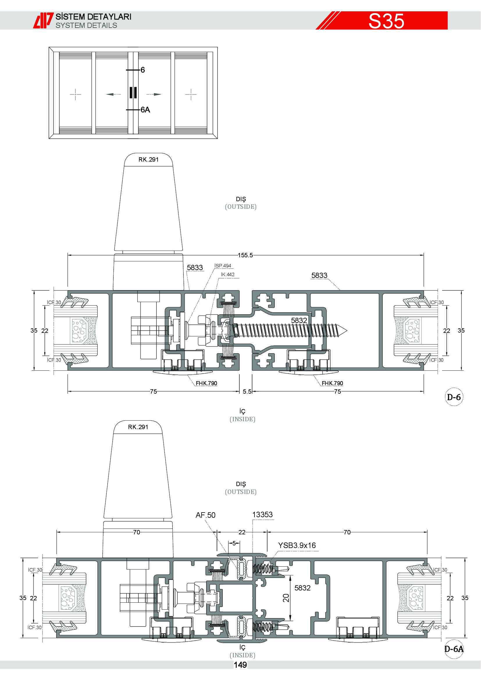 Sürme Yalıtımsız Alüminyum 23
